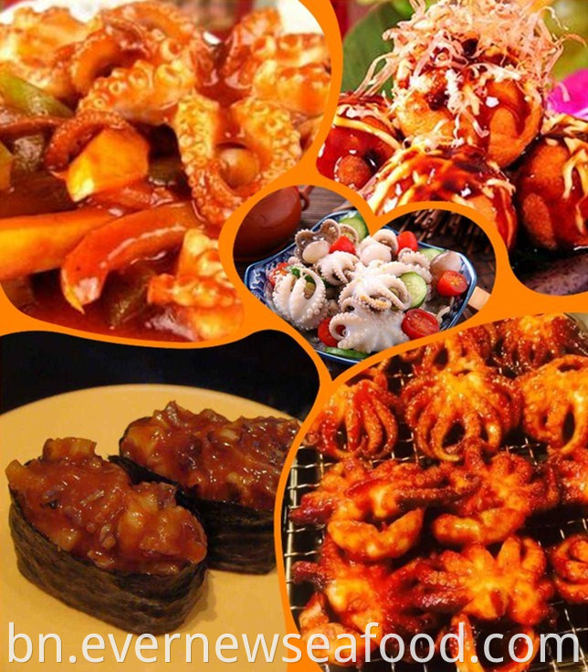 হিমায়িত শিশু অক্টোপাস বিক্রয়ের জন্য সুস্বাদু সীফুড